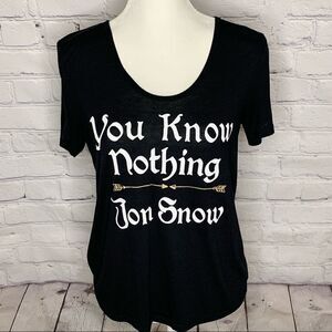 GAME OF THRONES You Know Nothing Jon Snow graphic short sleeve T-shirt